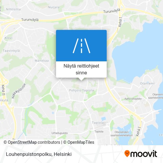 Louhenpuistonpolku kartta