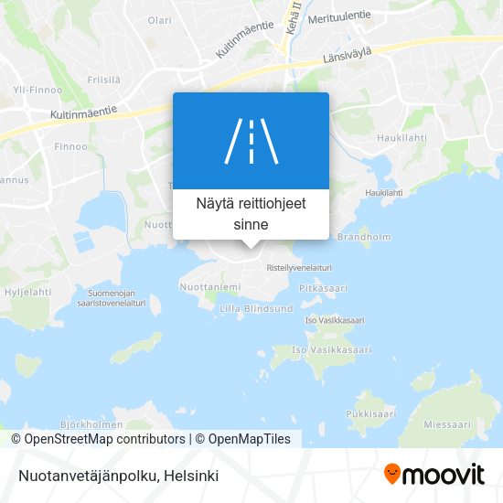 Nuotanvetäjänpolku kartta