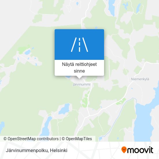 Järvinummenpolku kartta