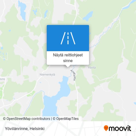 Yövilänrinne kartta