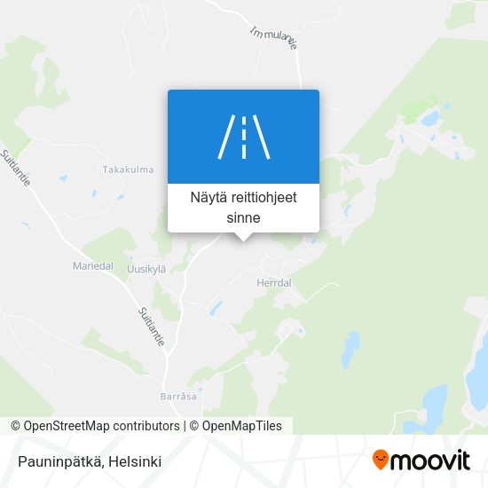 Pauninpätkä kartta