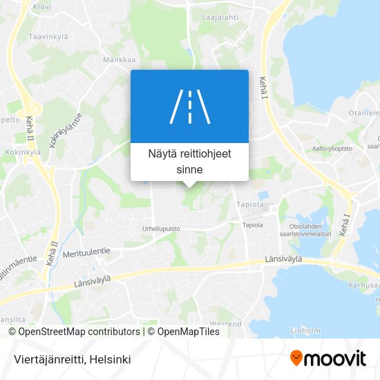 Viertäjänreitti kartta