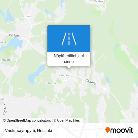 Vaskitsaympyrä kartta
