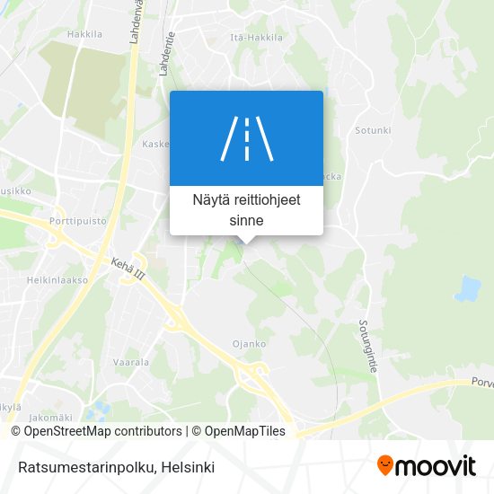 Ratsumestarinpolku kartta