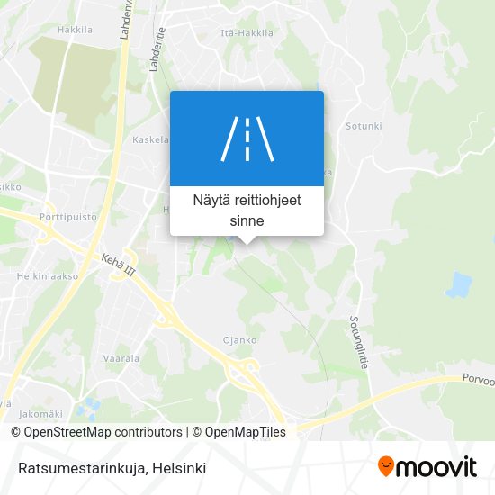 Ratsumestarinkuja kartta