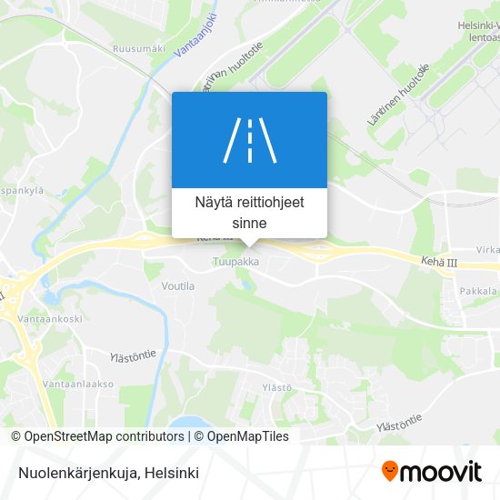 Nuolenkärjenkuja kartta