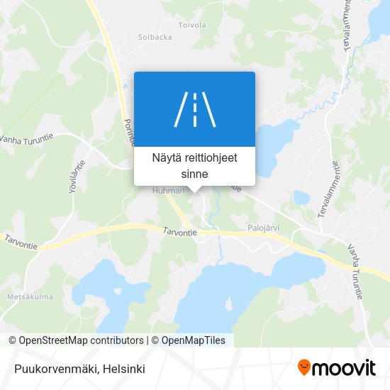 Puukorvenmäki kartta