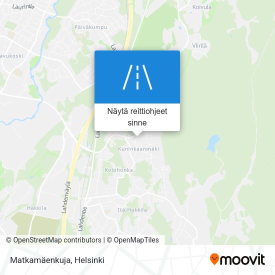 Matkamäenkuja kartta