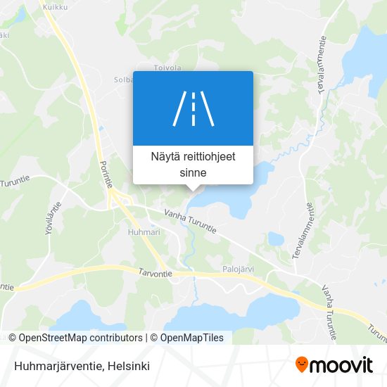 Huhmarjärventie kartta