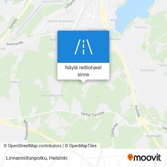 Linnanniitunpolku kartta