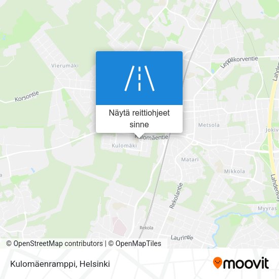 Kulomäenramppi kartta