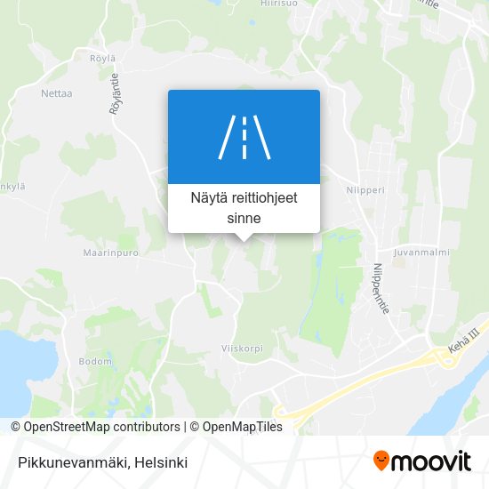 Pikkunevanmäki kartta