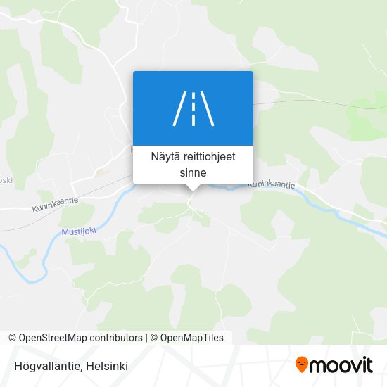 Högvallantie kartta