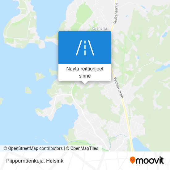 Piippumäenkuja kartta