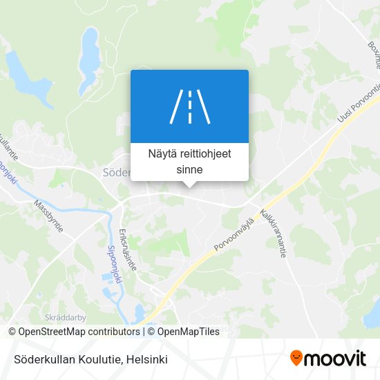 Söderkullan Koulutie kartta