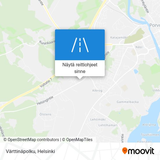 Värttinäpolku kartta