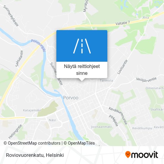 Roviovuorenkatu kartta