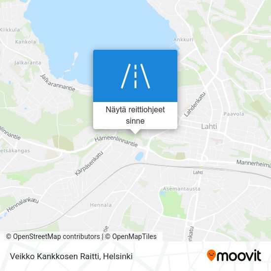 Veikko Kankkosen Raitti kartta