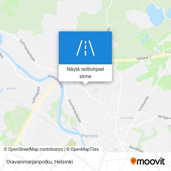 Oravanmarjanpolku kartta