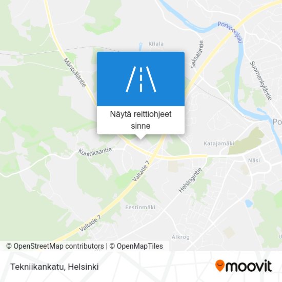 Tekniikankatu kartta