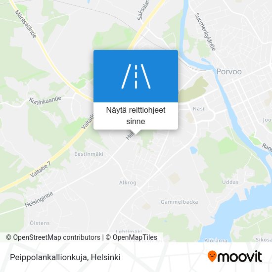 Peippolankallionkuja kartta