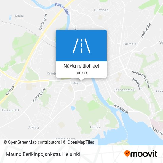 Mauno Eerikinpojankatu kartta