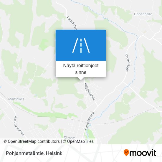 Pohjanmetsäntie kartta