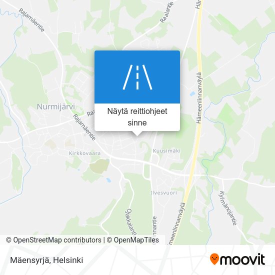 Mäensyrjä kartta