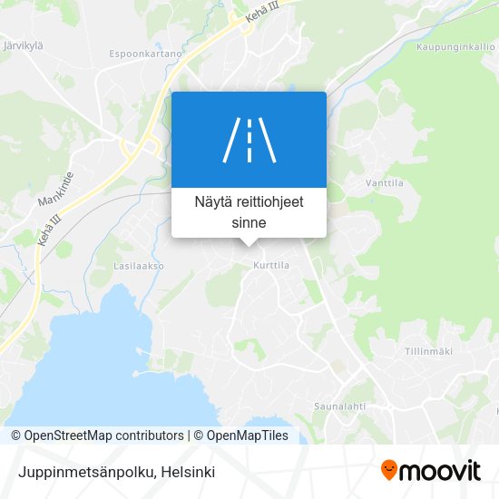 Juppinmetsänpolku kartta