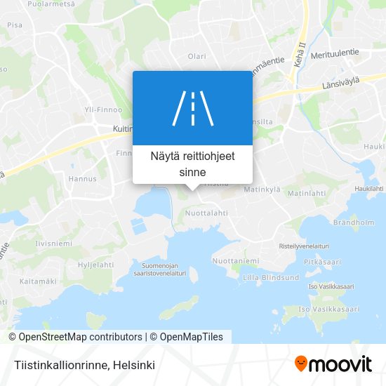 Tiistinkallionrinne kartta