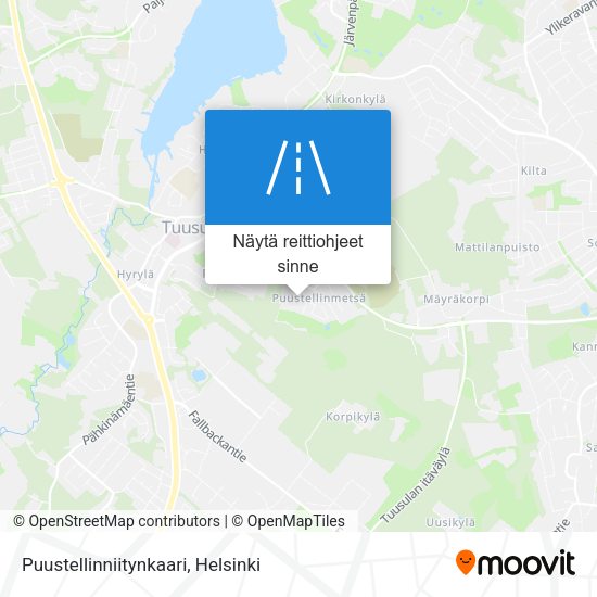 Puustellinniitynkaari kartta