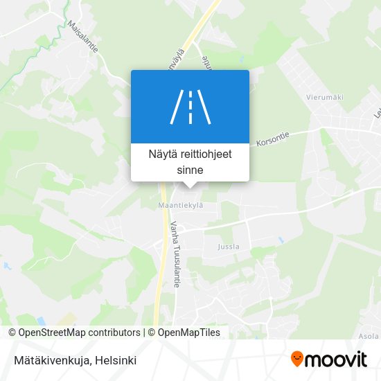 Mätäkivenkuja kartta