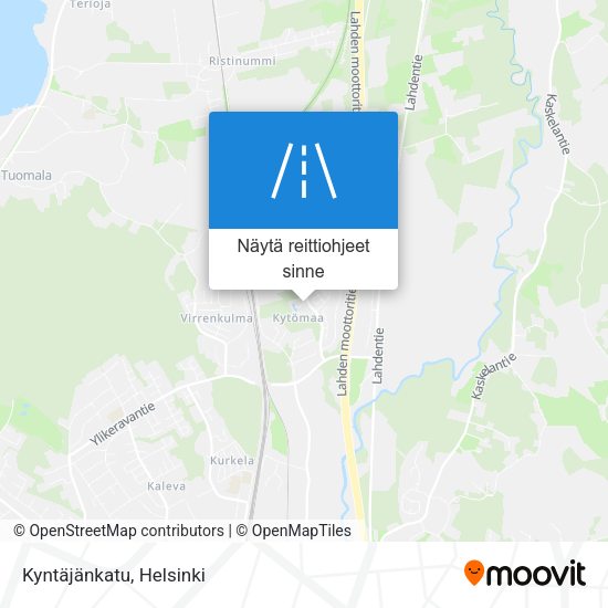 Kyntäjänkatu kartta