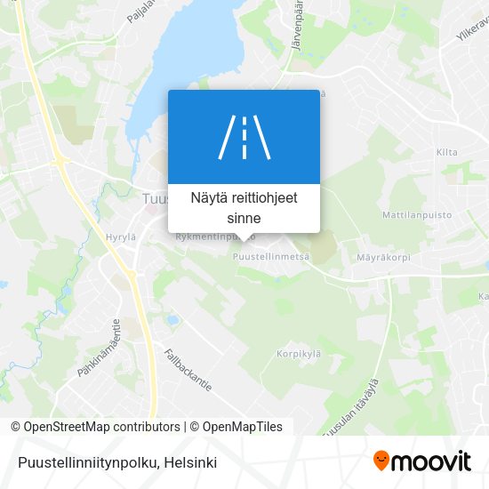 Puustellinniitynpolku kartta