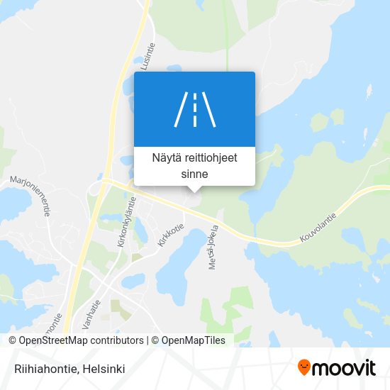Riihiahontie kartta