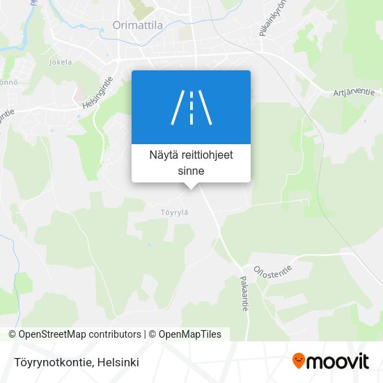 Töyrynotkontie kartta
