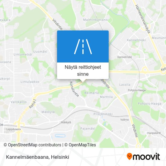 Kannelmäenbaana kartta