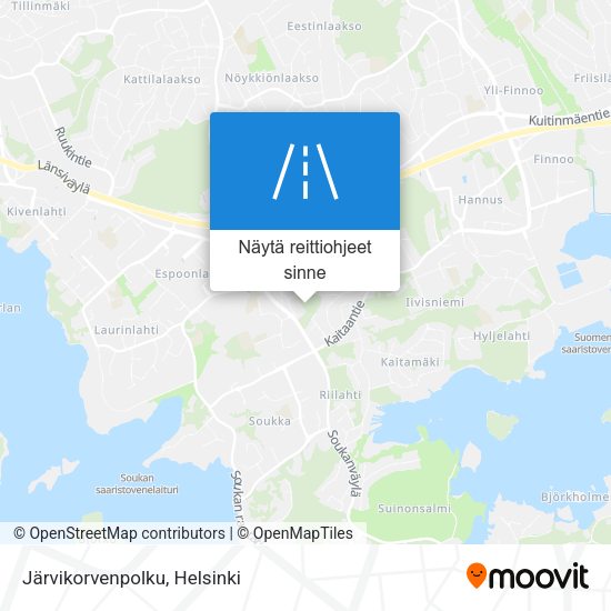 Järvikorvenpolku kartta