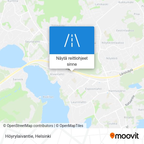 Höyrylaivantie kartta