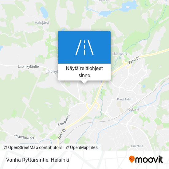 Vanha Ryttarsintie kartta