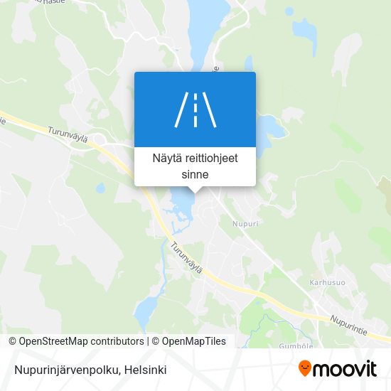 Nupurinjärvenpolku kartta