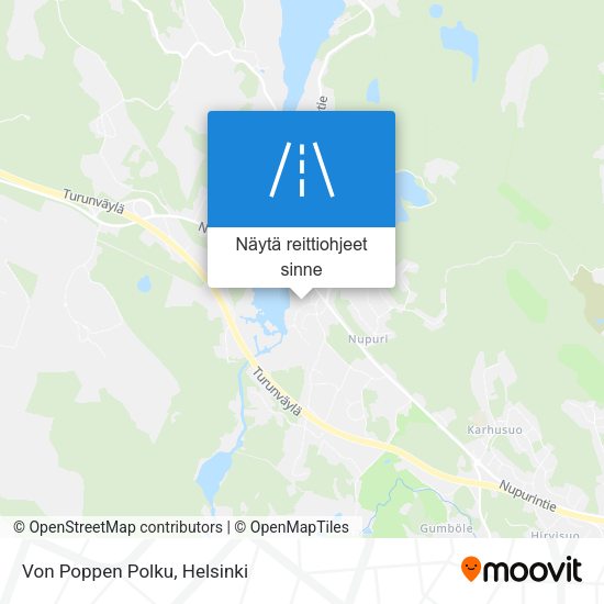 Von Poppen Polku kartta