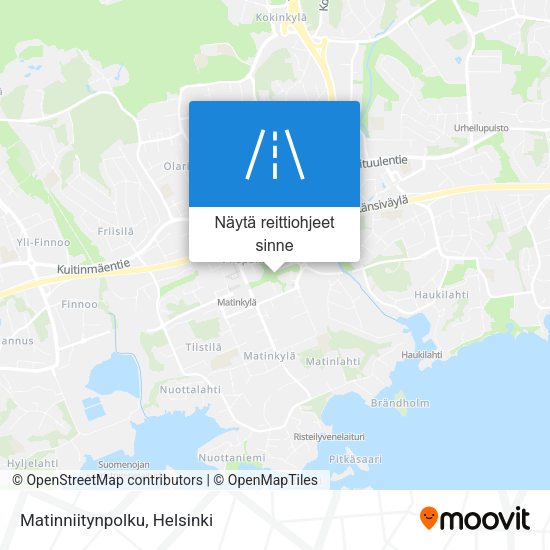 Matinniitynpolku kartta