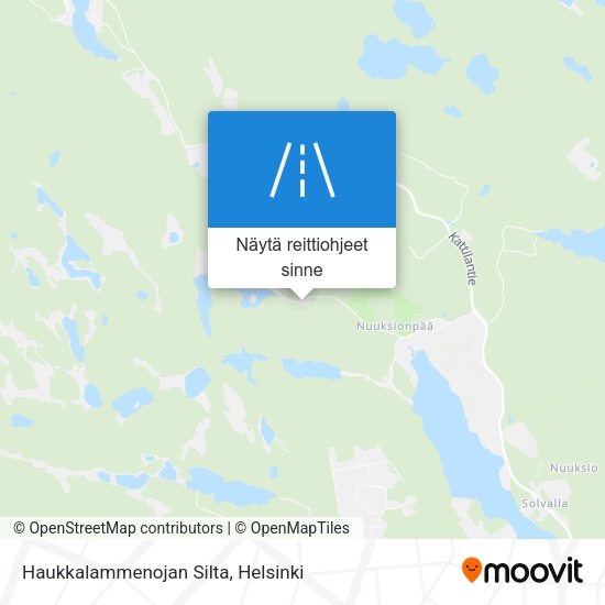 Haukkalammenojan Silta kartta
