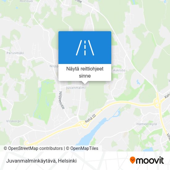 Juvanmalminkäytävä kartta
