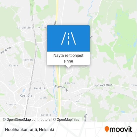 Nuolihaukanraitti kartta