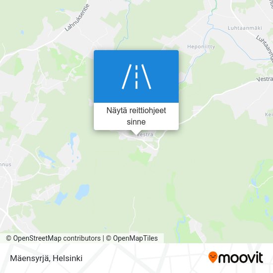 Mäensyrjä kartta