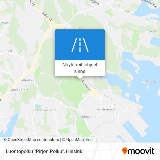 Luontopolku "Pirjon Polku" kartta