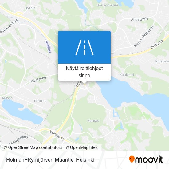 Holman–Kymijärven Maantie kartta