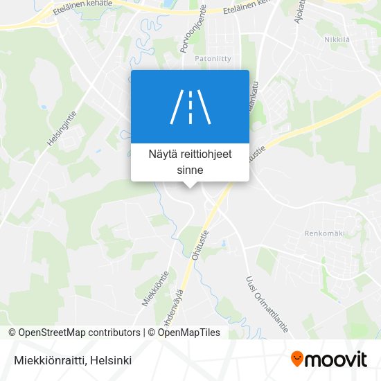 Miekkiönraitti kartta